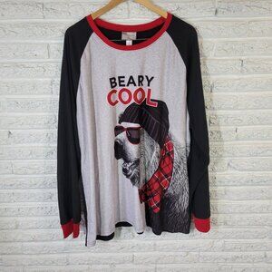 PJs Pancakes Womens Pajama Top 3X Plus Winter Polar Bear Cool Soft NOV119E